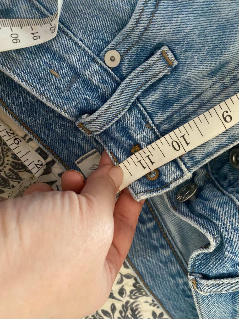 Madewell Relaxed Denim Medium Wash Cutoff Jean Shorts Button Fly 29 Basic boho - Picture 9 of 10